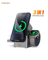 3-in-1 Wireless Charging Dock with Auto-Rotation | Fast Charging Station for iPhone, AirPods & Apple Watch